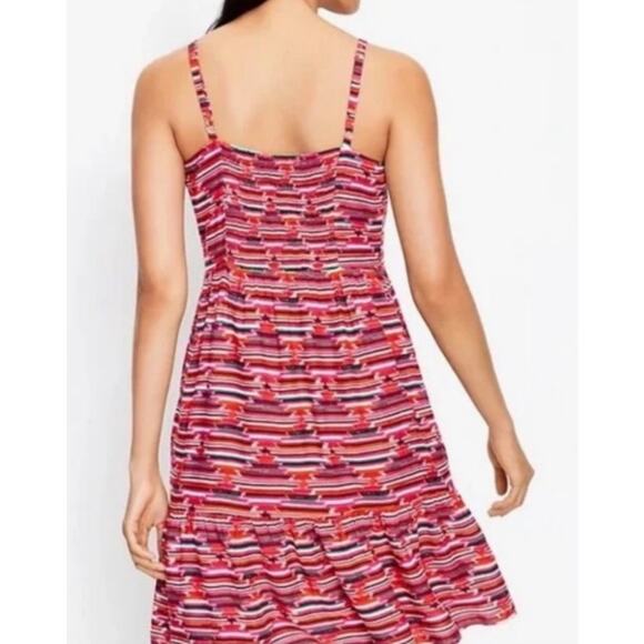 Loft Ann Taylor Aztec Print Rayon Babydoll Dress Sleeveless 16P Knee Length - Picture 3 of 12